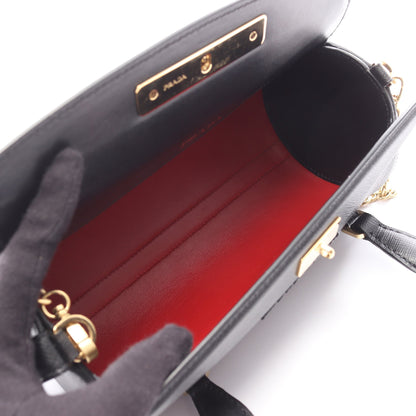 ハンドバッグ サフィアーノレザー ブラック 2WAY プラダ バッグ PRADA