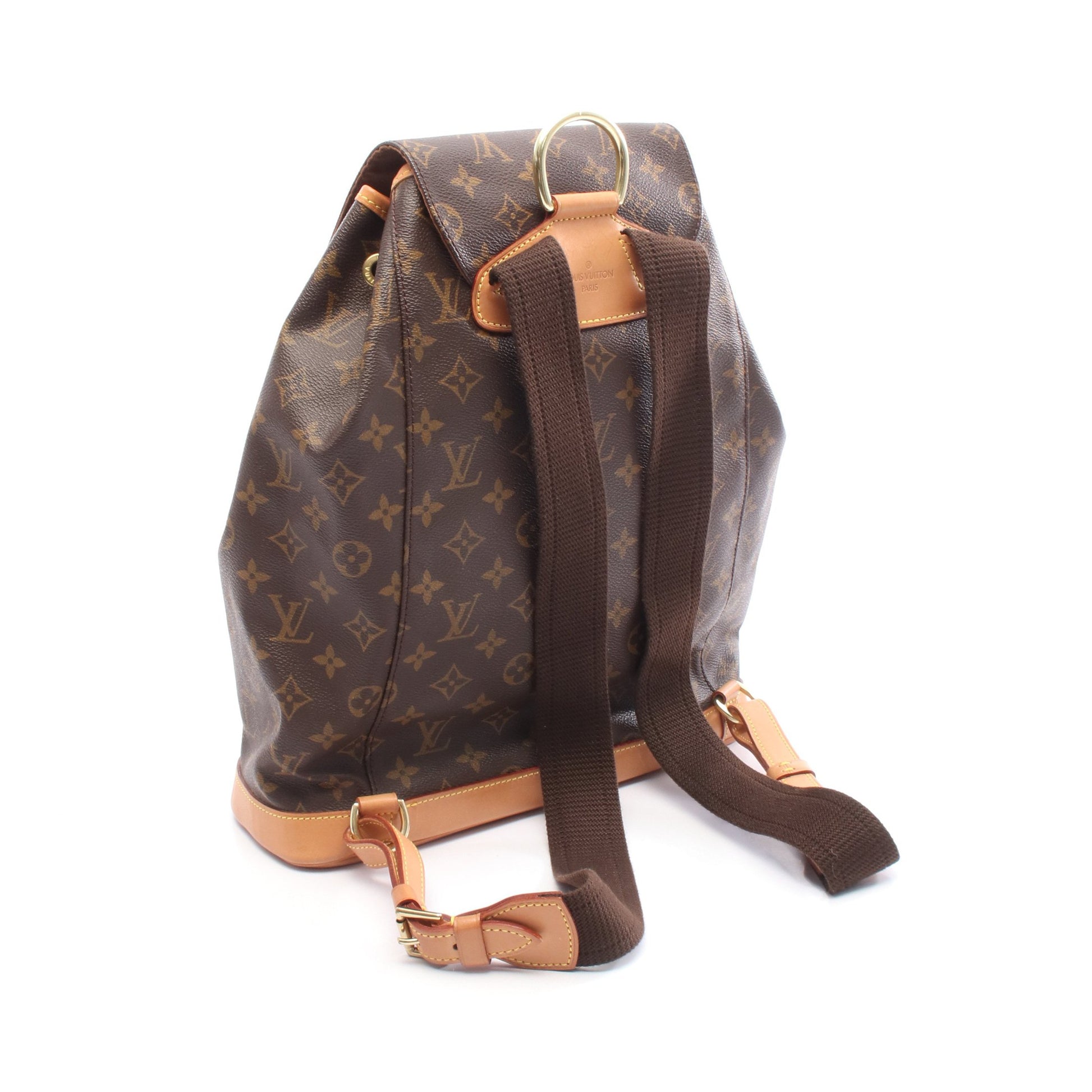 ミニモンスリ モノグラム バックパック リュックサック PVC レザー ブラウン ルイヴィトン バッグ LOUIS VUITTON