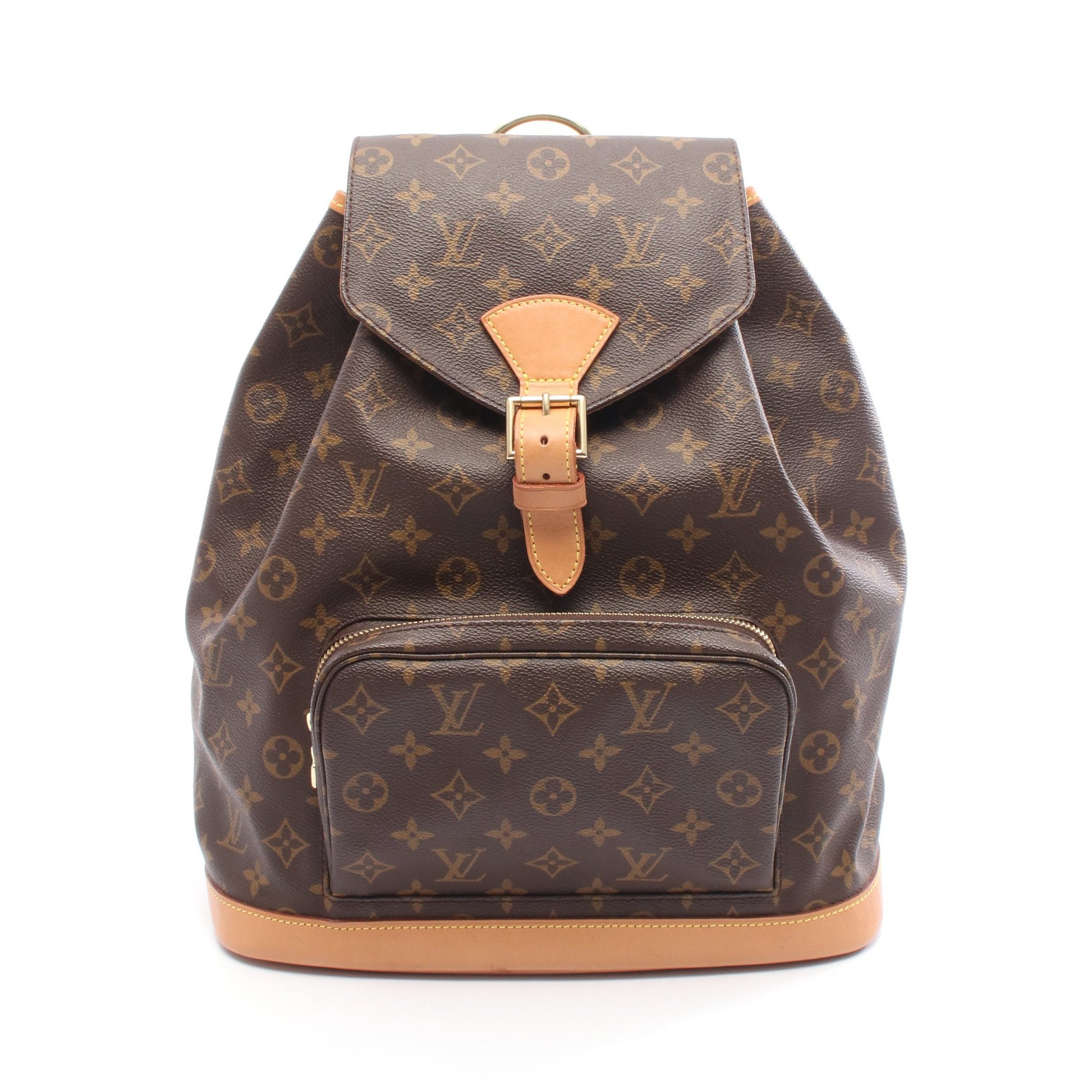 ミニモンスリ モノグラム バックパック リュックサック PVC レザー ブラウン ルイヴィトン バッグ LOUIS VUITTON