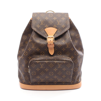 ミニモンスリ モノグラム バックパック リュックサック PVC レザー ブラウン ルイヴィトン バッグ LOUIS VUITTON
