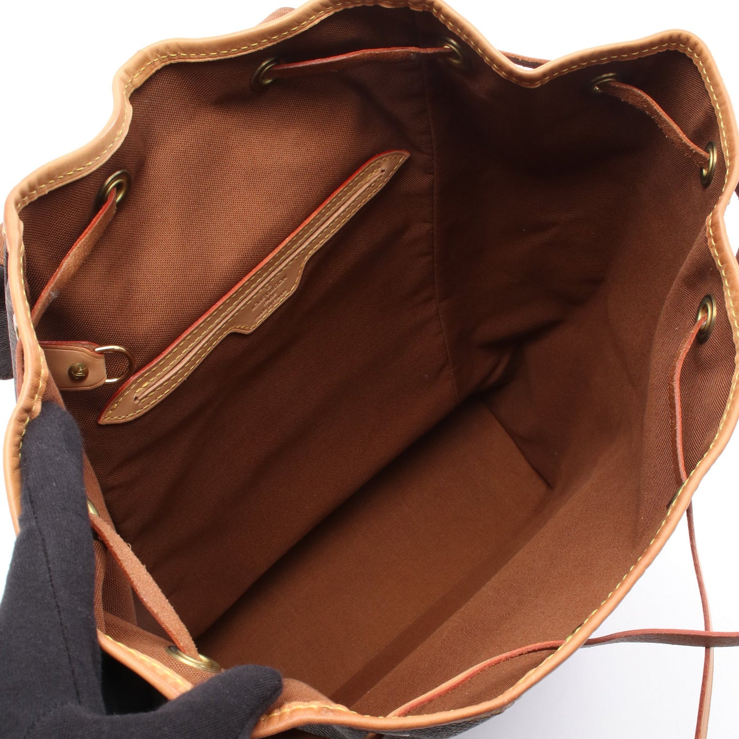 ミニモンスリ モノグラム バックパック リュックサック PVC レザー ブラウン ルイヴィトン バッグ LOUIS VUITTON