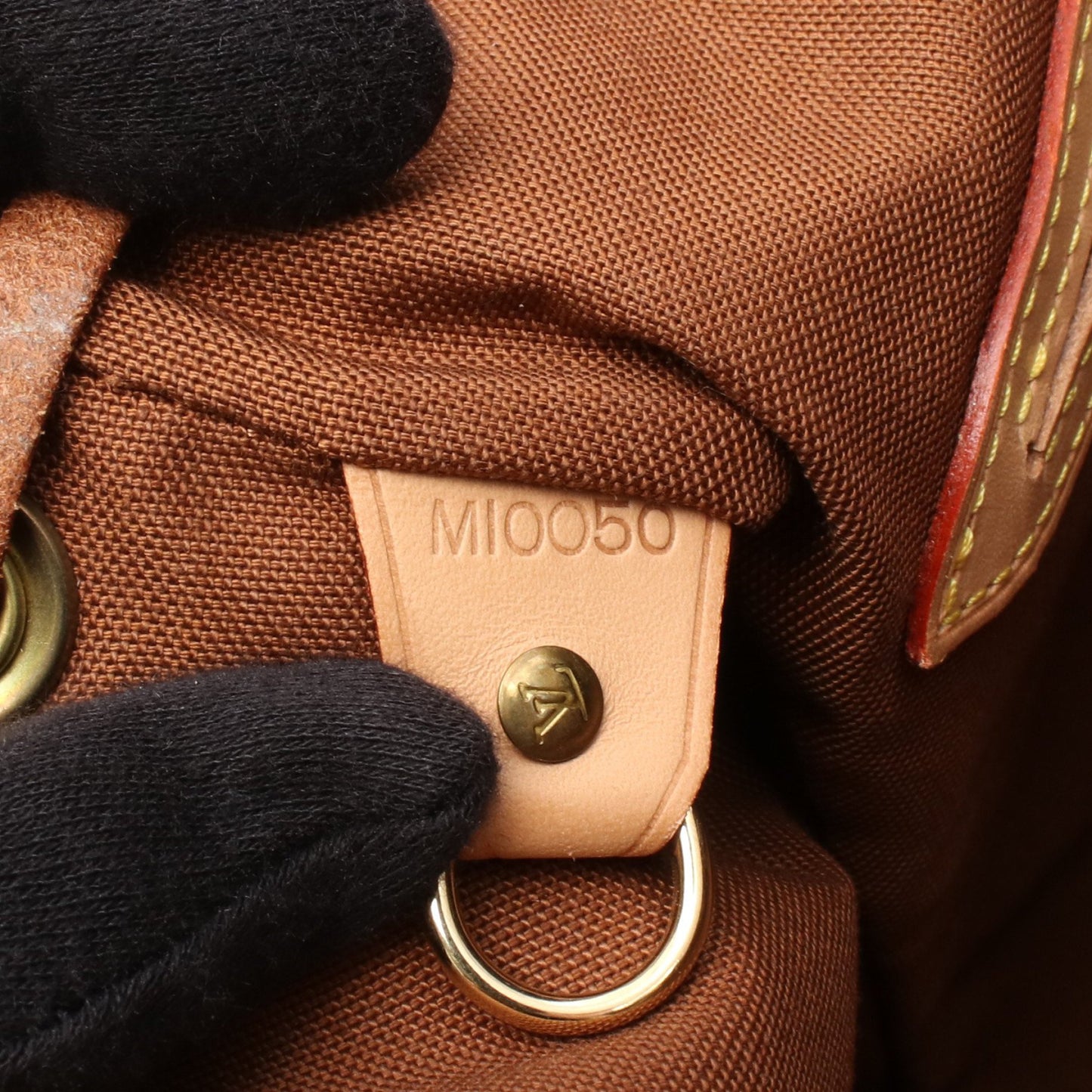 ミニモンスリ モノグラム バックパック リュックサック PVC レザー ブラウン ルイヴィトン バッグ LOUIS VUITTON