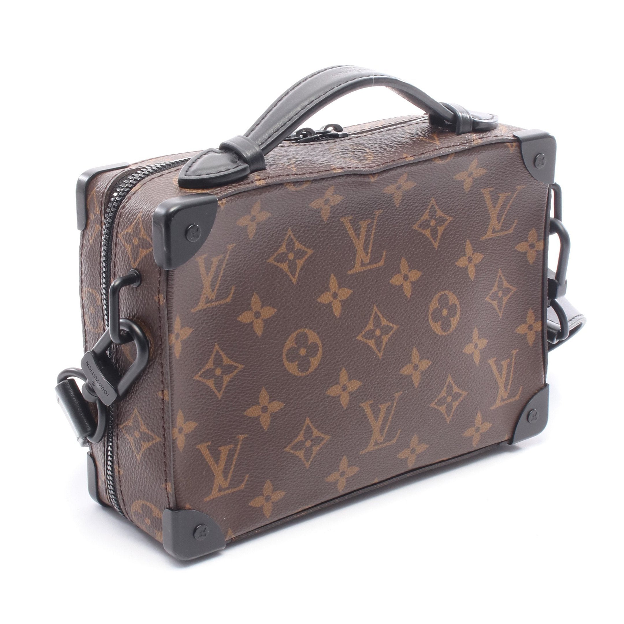 ハンドル ソフトトランク モノグラムマカサー ハンドバッグ PVC レザー