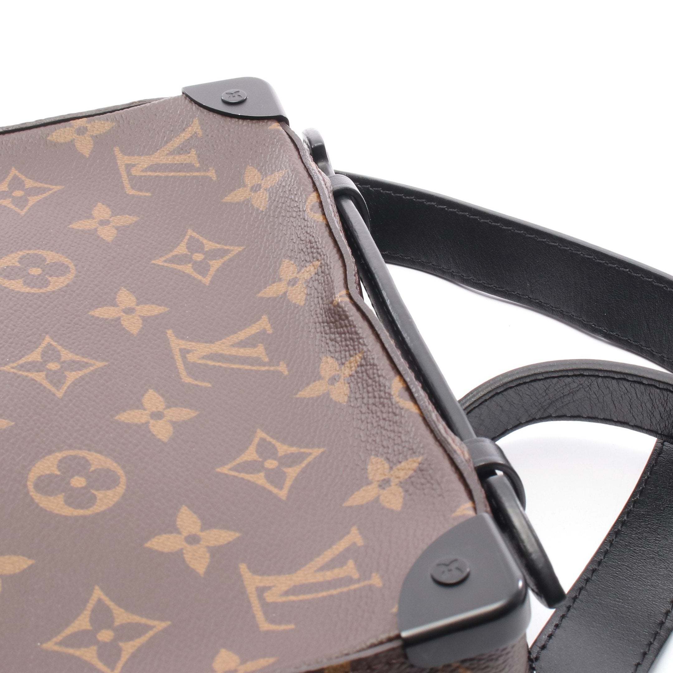 ハンドル ソフトトランク モノグラムマカサー ハンドバッグ PVC レザー