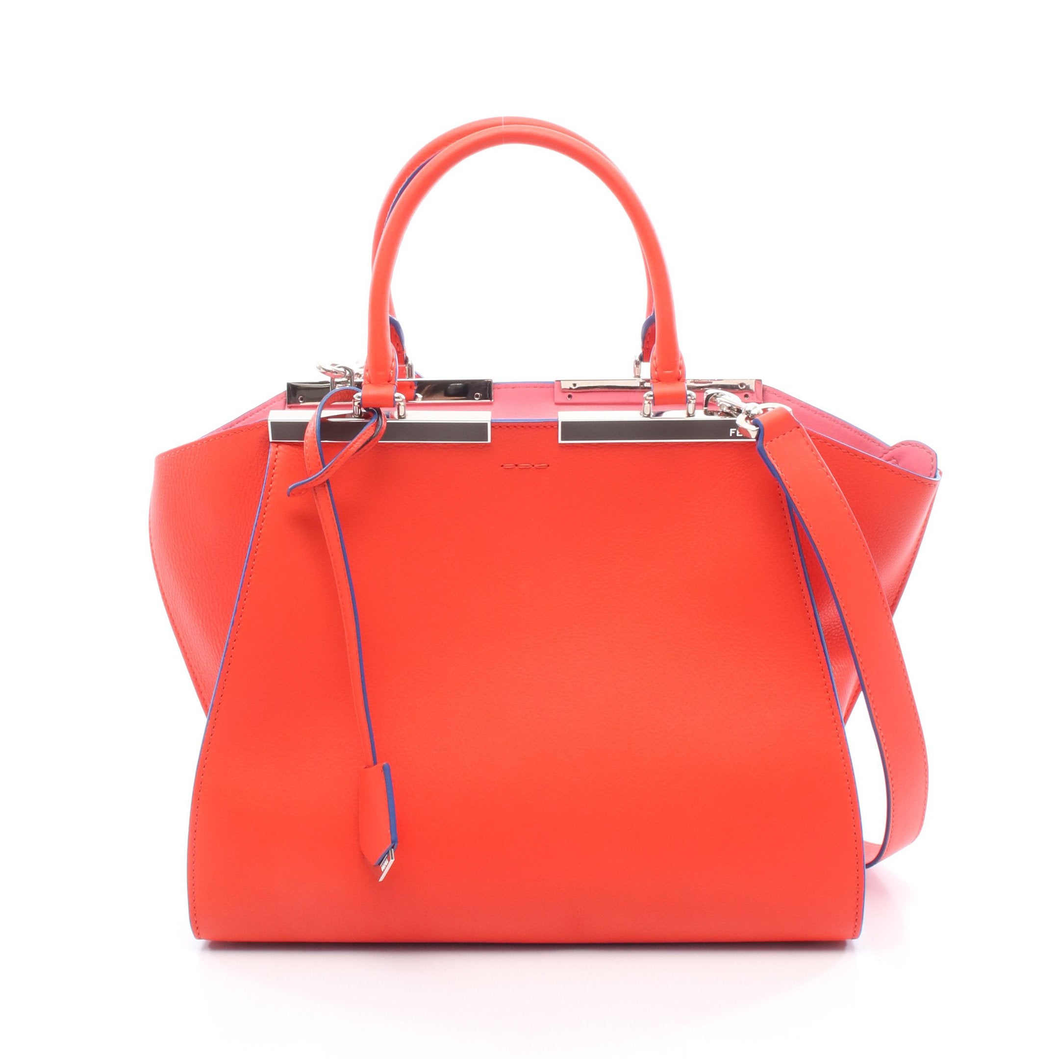 トロワジュール ハンドバッグ レザー レッド 2WAY フェンディ – RECLO