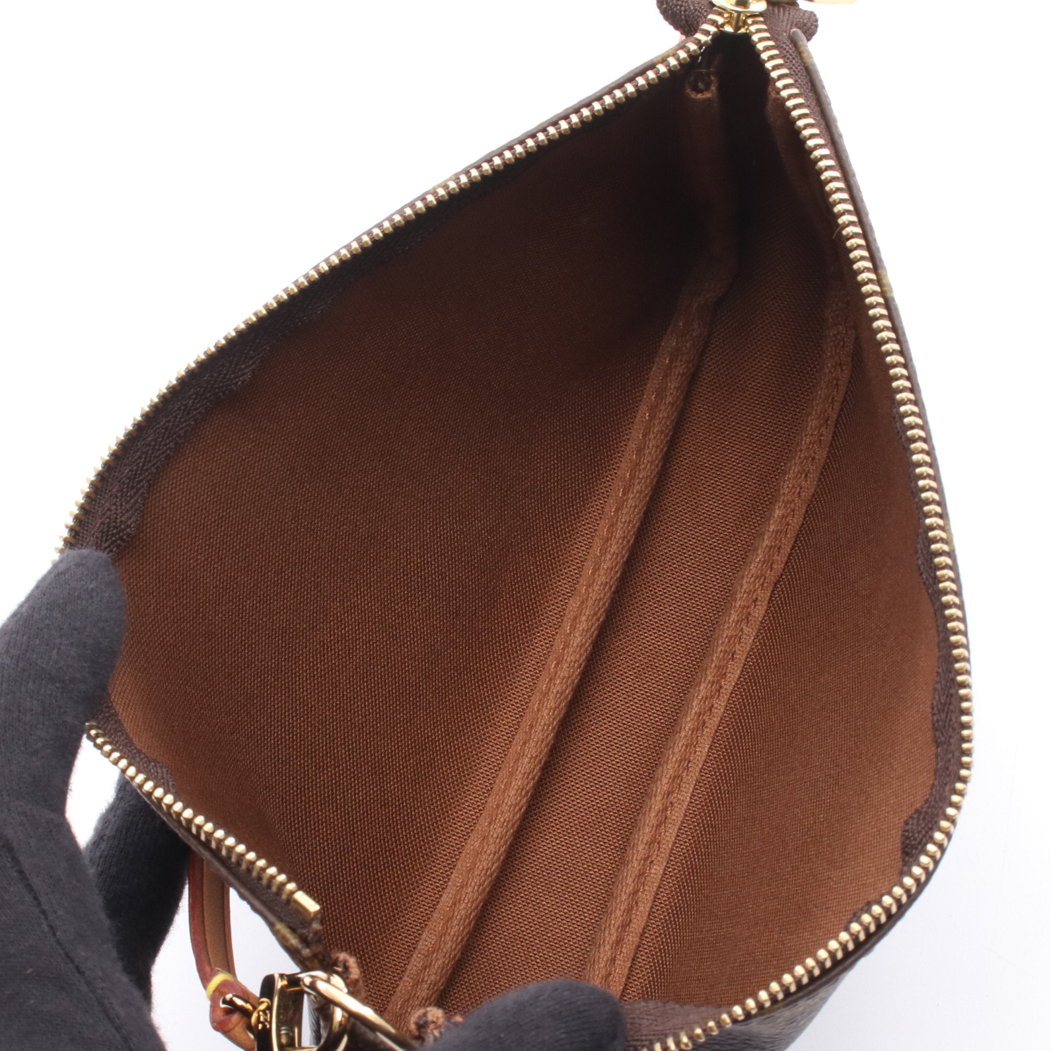 ルイヴィトン アクセソワール ポシェット ハンドバッグ モノグラム ブラウン ポシェットアクセソワール モノグラム ハンドバッグ PVC レザー