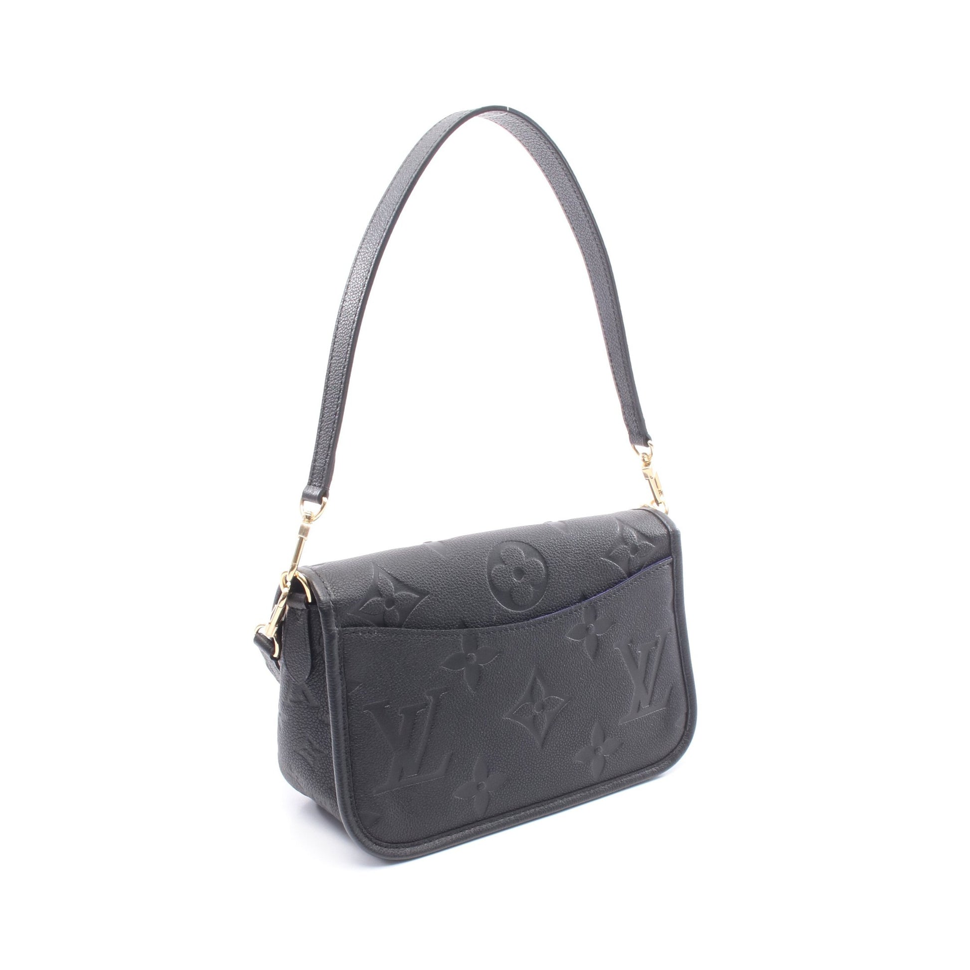 ディアヌ モノグラムアンプラント ノワール ハンドバッグ レザー ブラック 2WAY ルイヴィトン バッグ LOUIS VUITTON