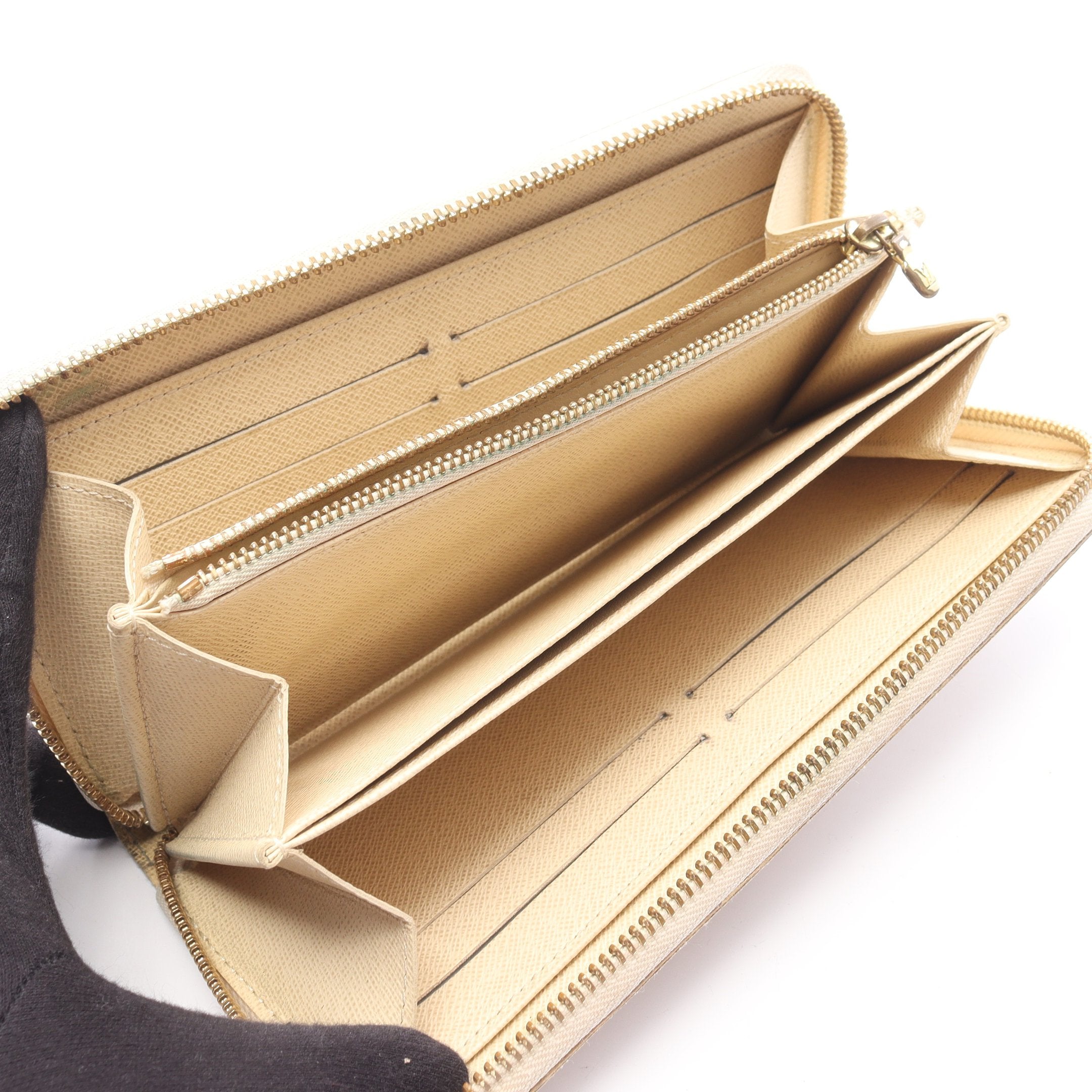 ジッピーウォレット ダミエアズール ラウンドファスナー長財布 PVC