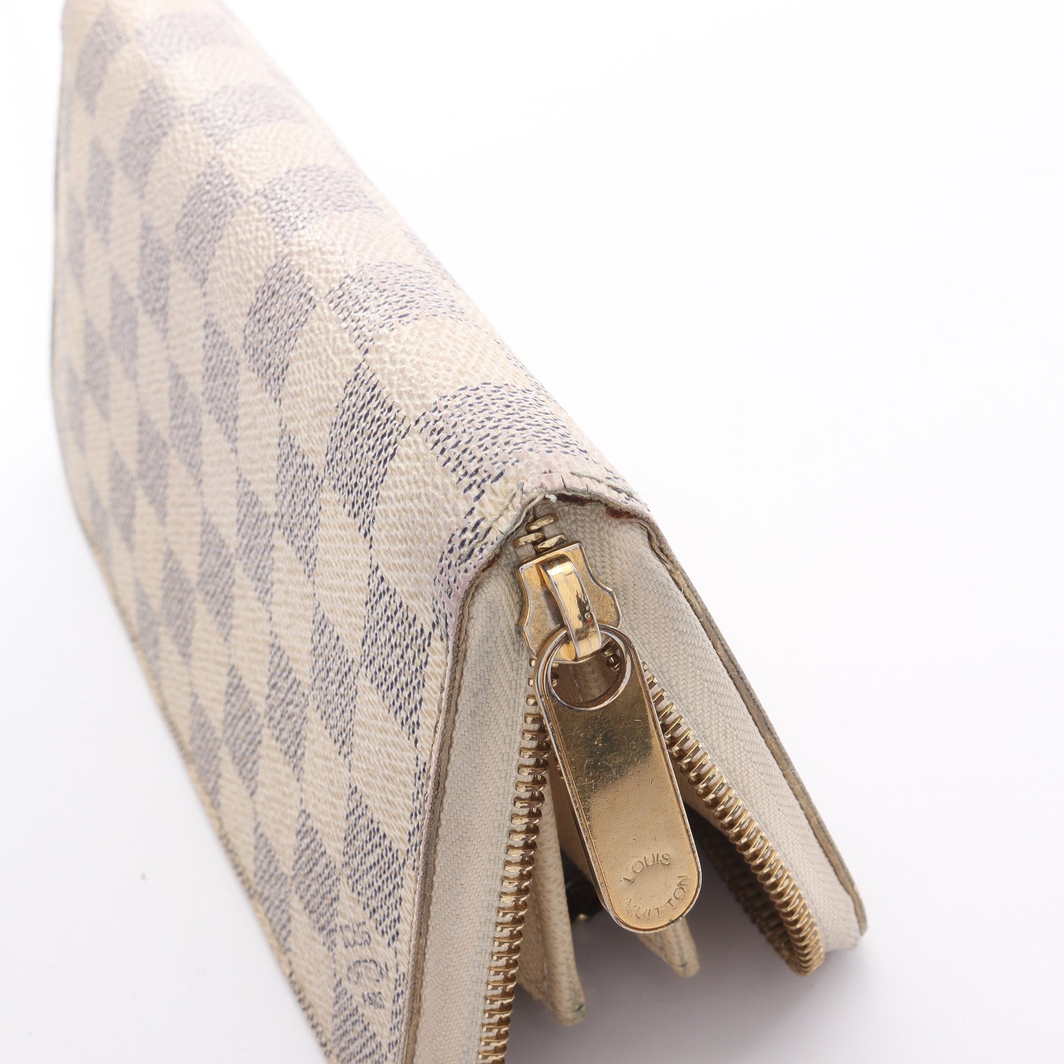 ジッピーウォレット ダミエアズール ラウンドファスナー長財布 PVC