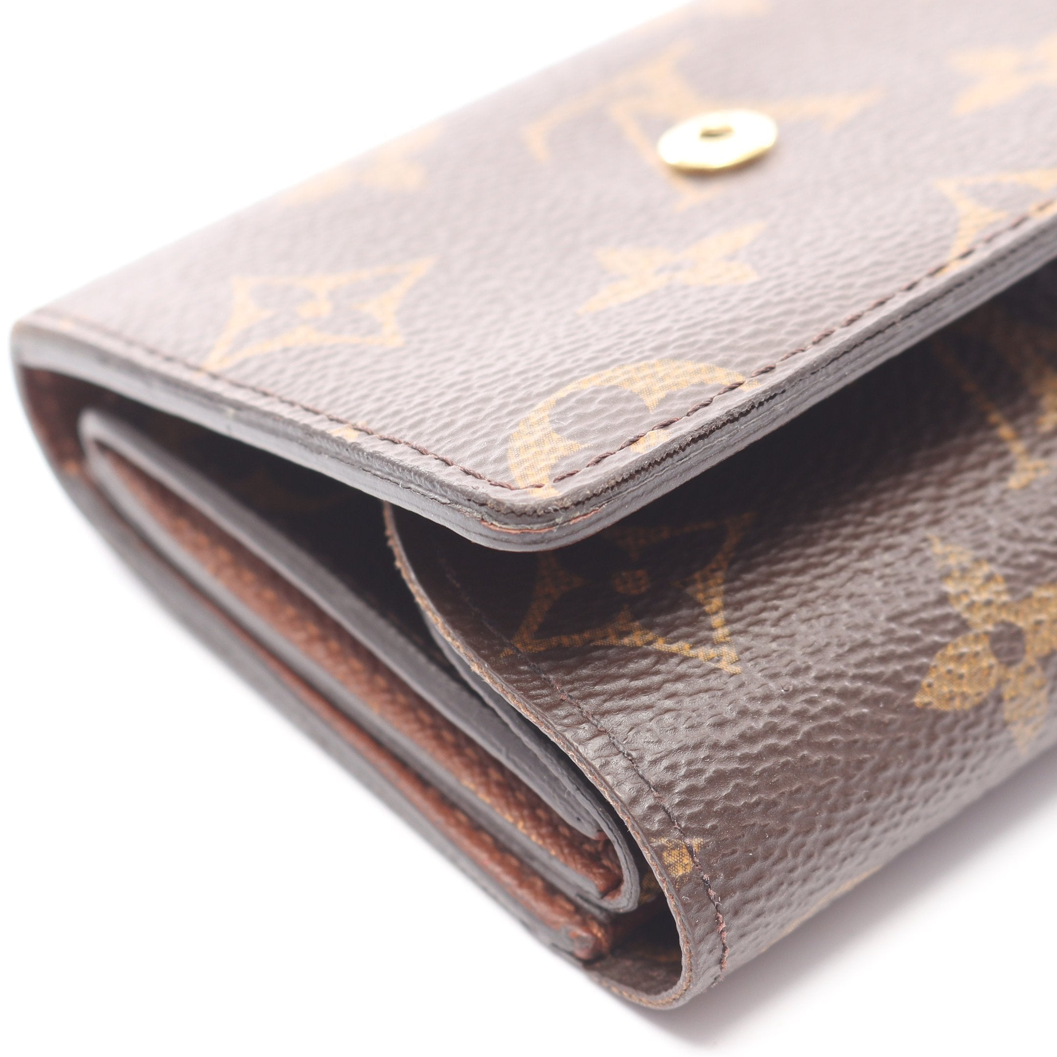 ポルトフォイユ エレーヌ モノグラム 三つ折り財布 PVC ブラウン ルイ