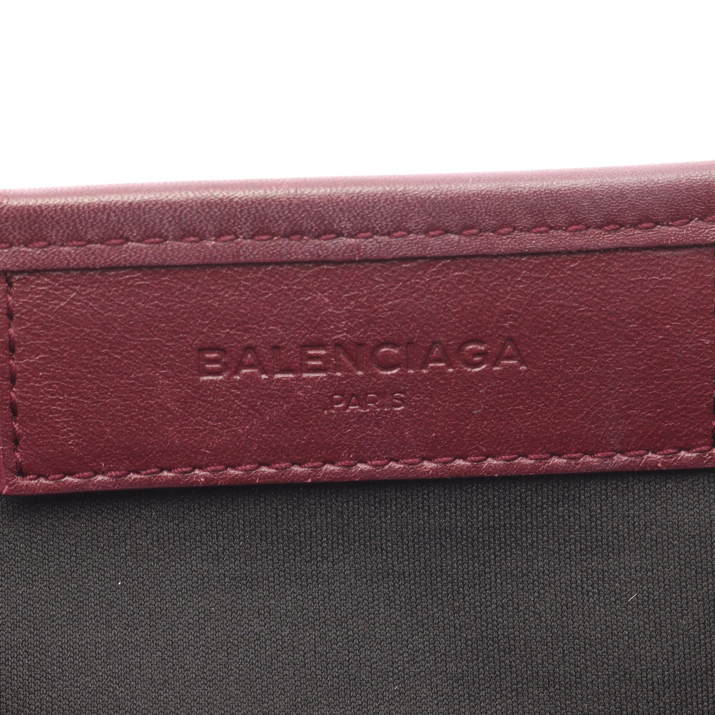 NAVY CABAS S ネイビーカバ ハンドバッグ トートバッグ キャンバス レザー アイボリー ボルドー バレンシアガ バッグ BALENCIAGA