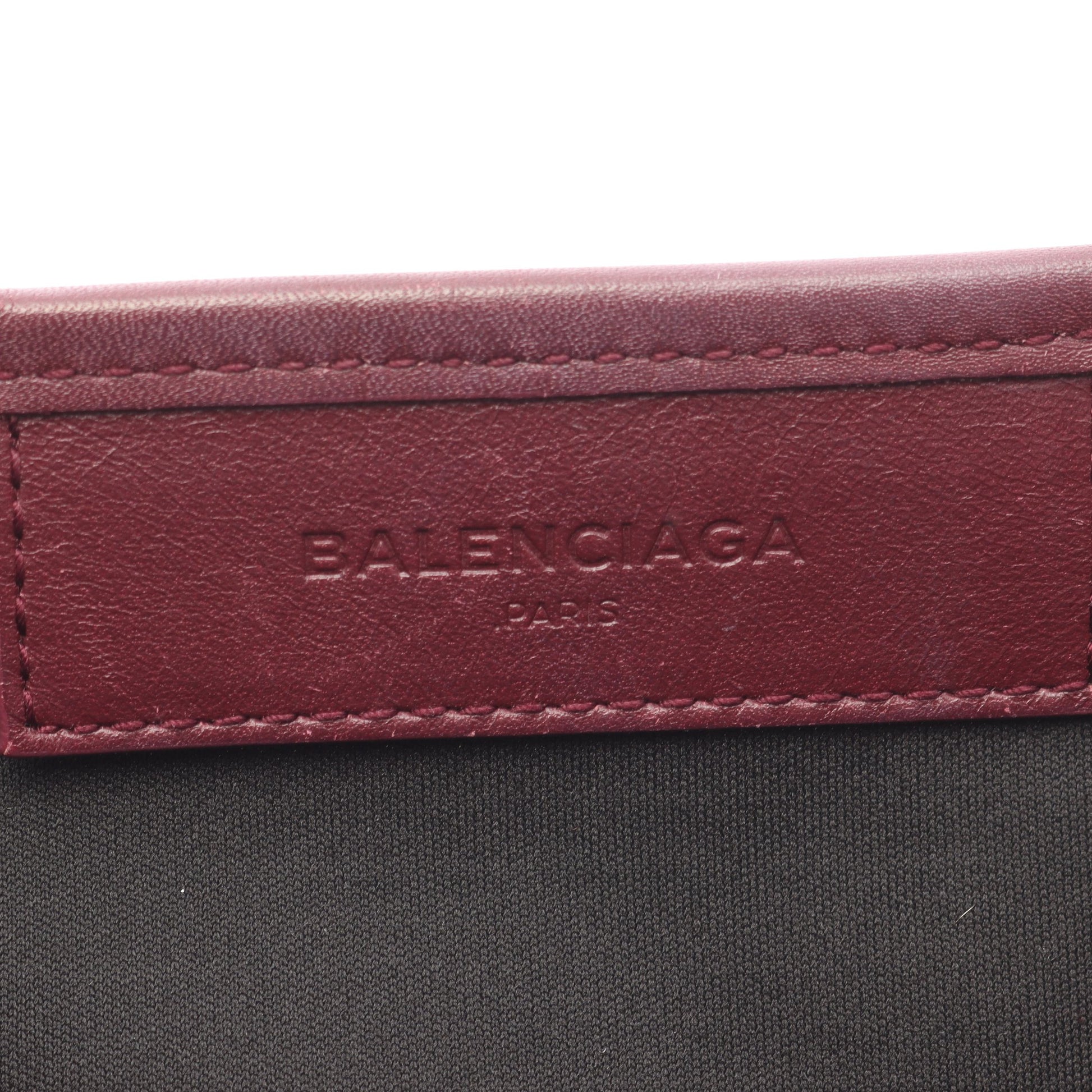 NAVY CABAS S ネイビーカバ ハンドバッグ トートバッグ キャンバス レザー アイボリー ボルドー バレンシアガ バッグ BALENCIAGA