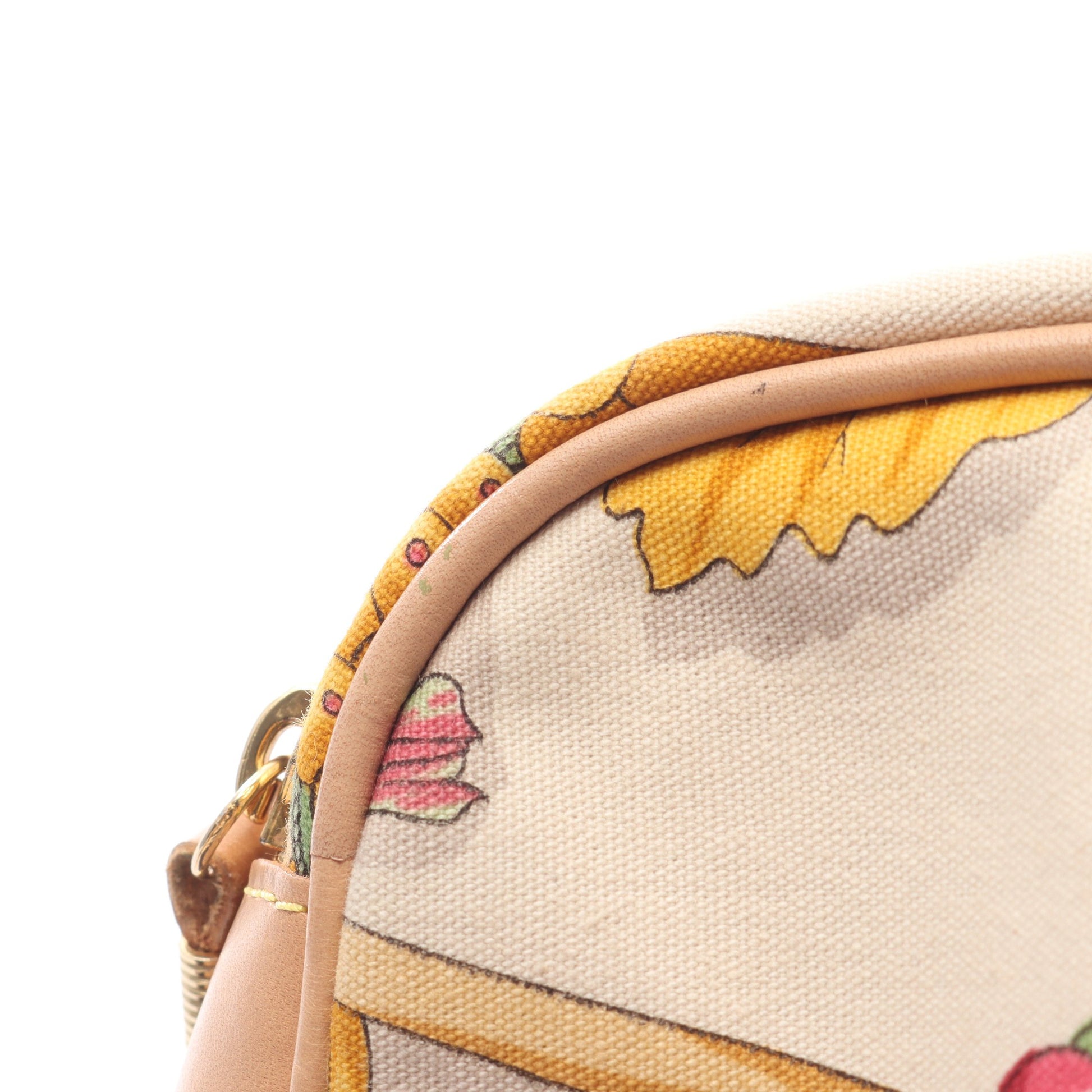 ショルダーバッグ キャンバス レザー オフホワイト マルチカラー ロエベ バッグ LOEWE