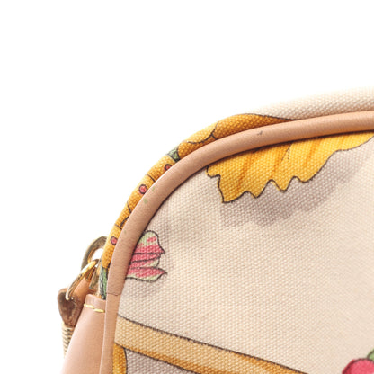 ショルダーバッグ キャンバス レザー オフホワイト マルチカラー ロエベ バッグ LOEWE