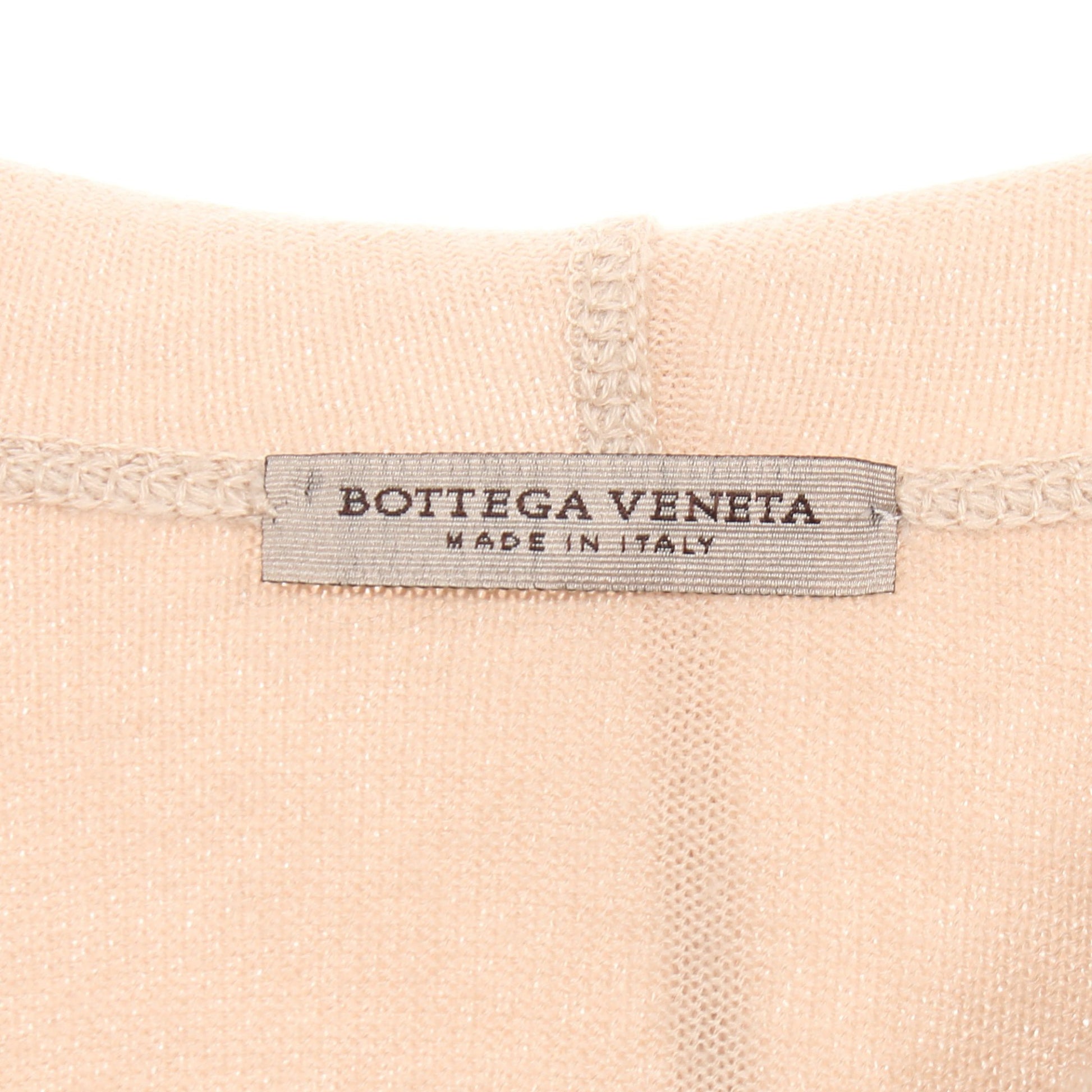 ニット ジップアップパーカー カシミヤ ベージュ ボッテガヴェネタ トップス BOTTEGA VENETA