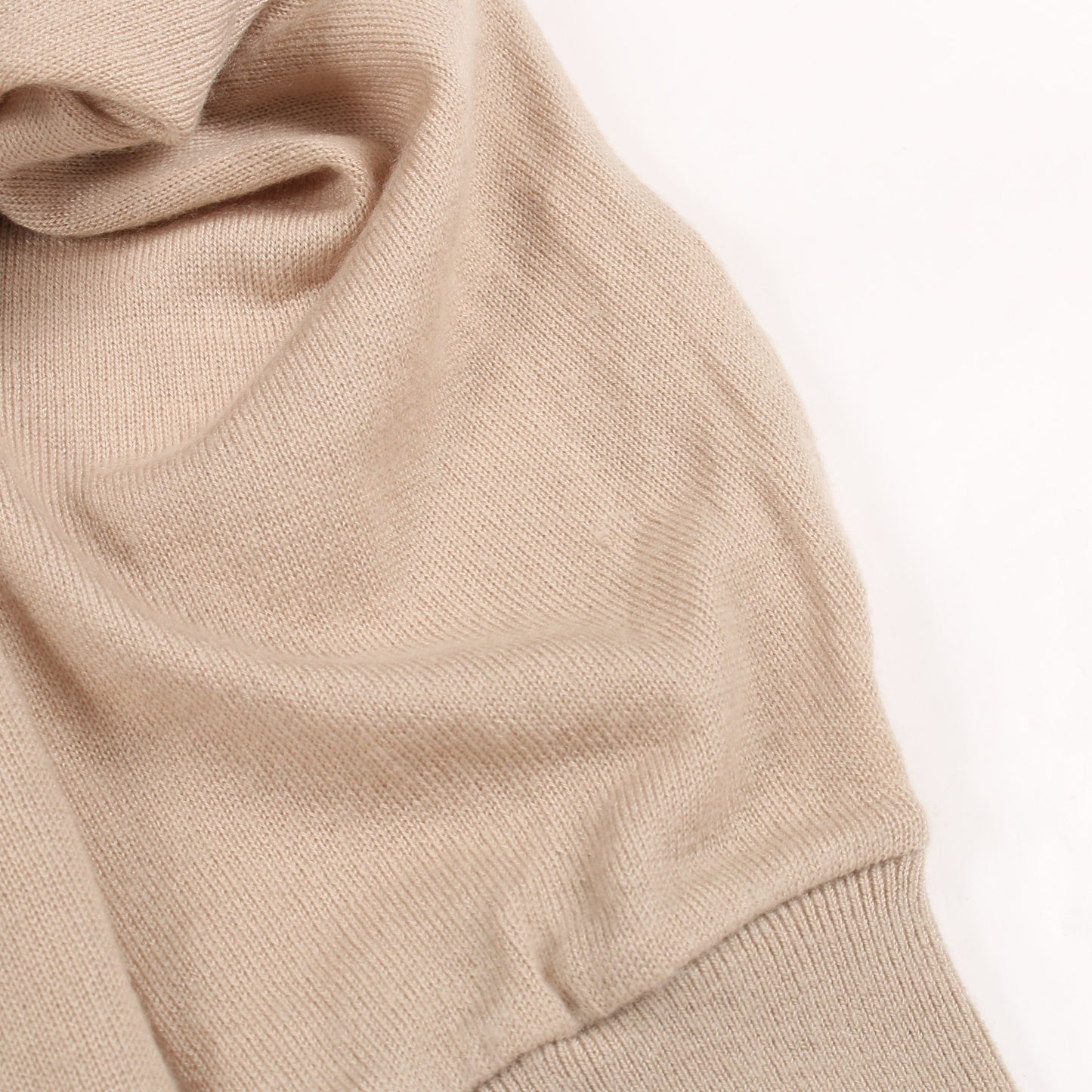 ニット ジップアップパーカー カシミヤ ベージュ ボッテガヴェネタ トップス BOTTEGA VENETA