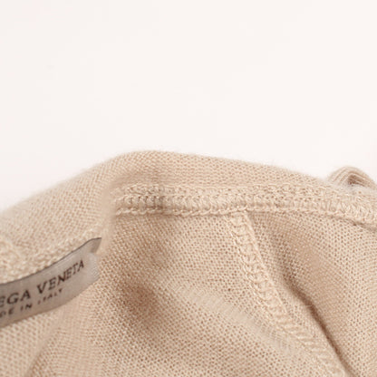 ニット ジップアップパーカー カシミヤ ベージュ ボッテガヴェネタ トップス BOTTEGA VENETA