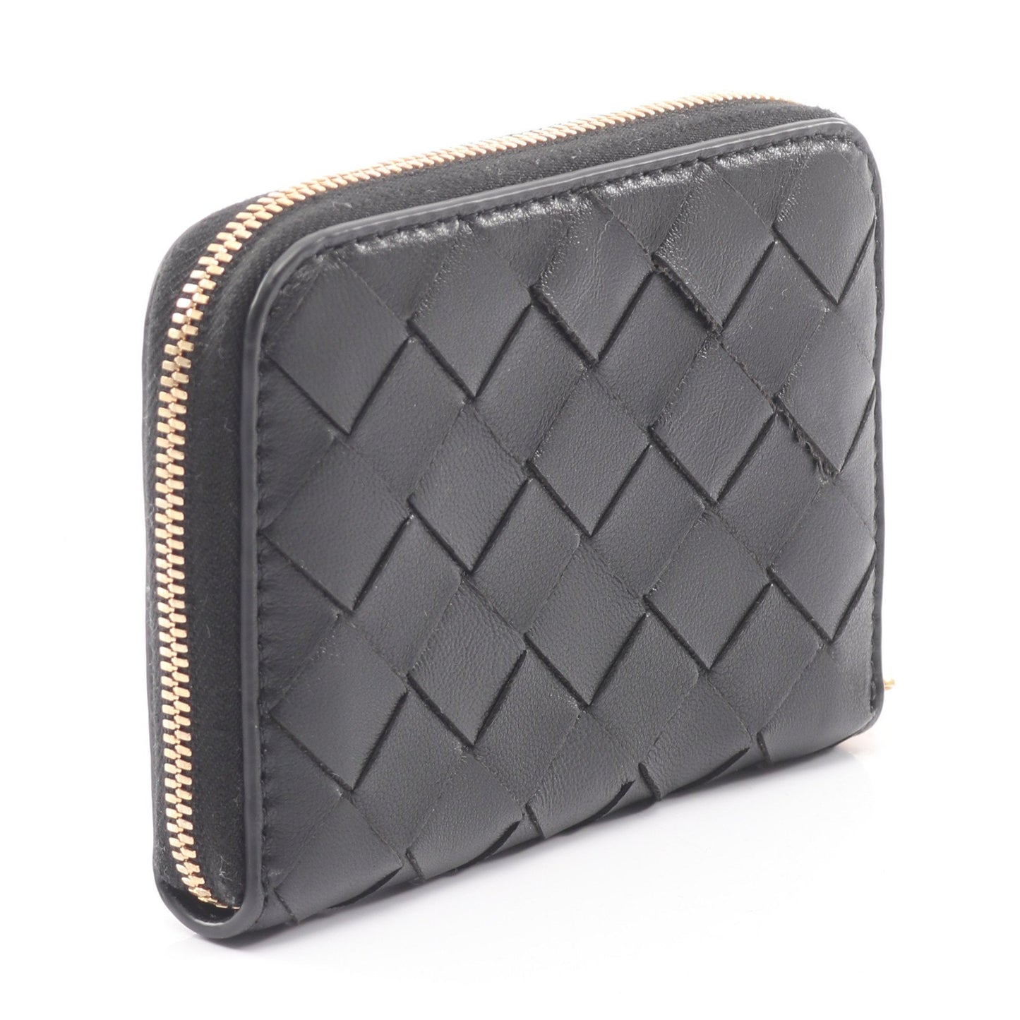 イントレチャート カードケース コインケース レザー ブラック ボッテガヴェネタ 財布・小物 BOTTEGA VENETA