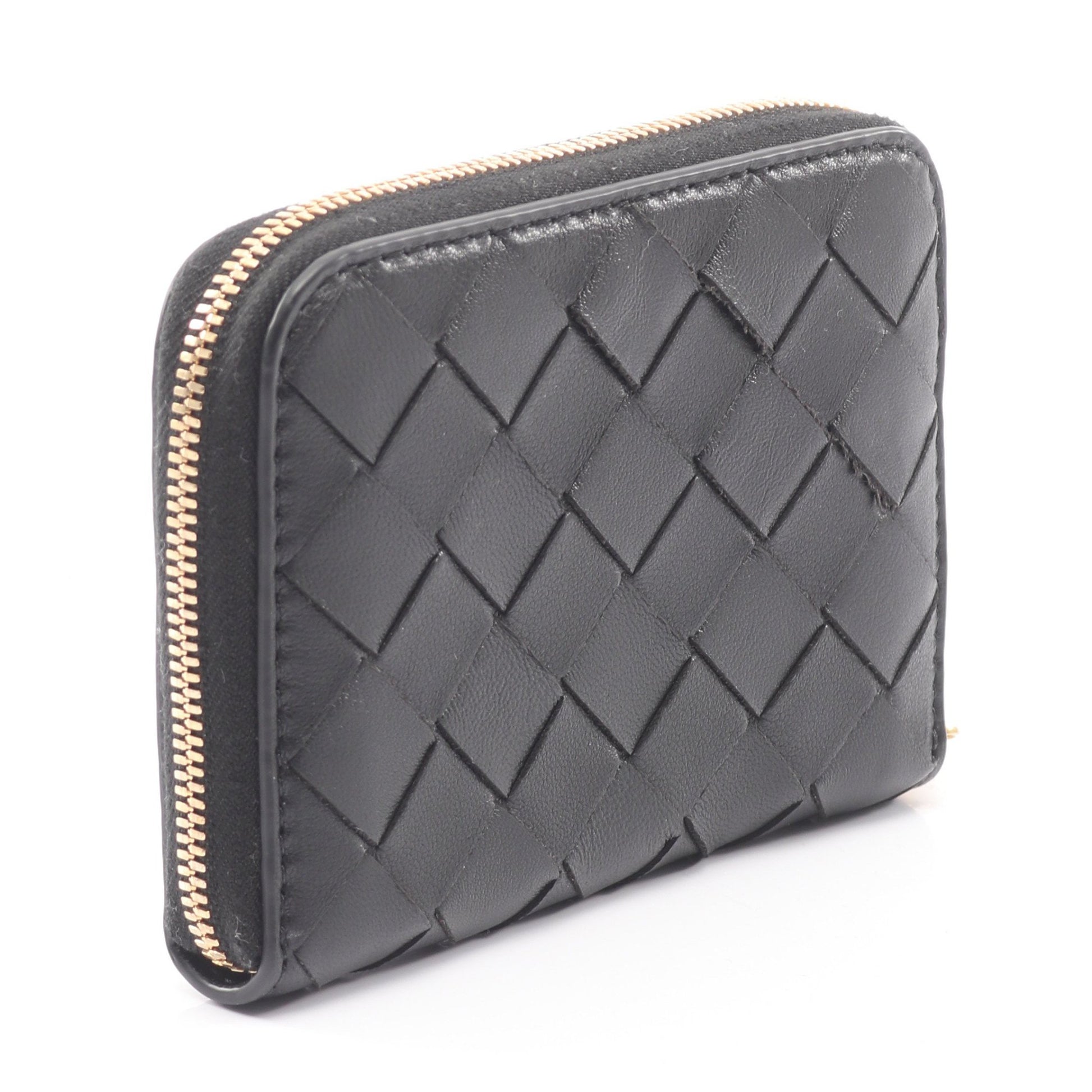 イントレチャート カードケース コインケース レザー ブラック ボッテガヴェネタ 財布・小物 BOTTEGA VENETA