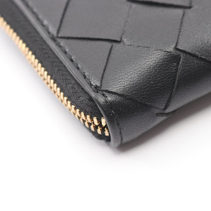 イントレチャート カードケース コインケース レザー ブラック ボッテガヴェネタ 財布・小物 BOTTEGA VENETA