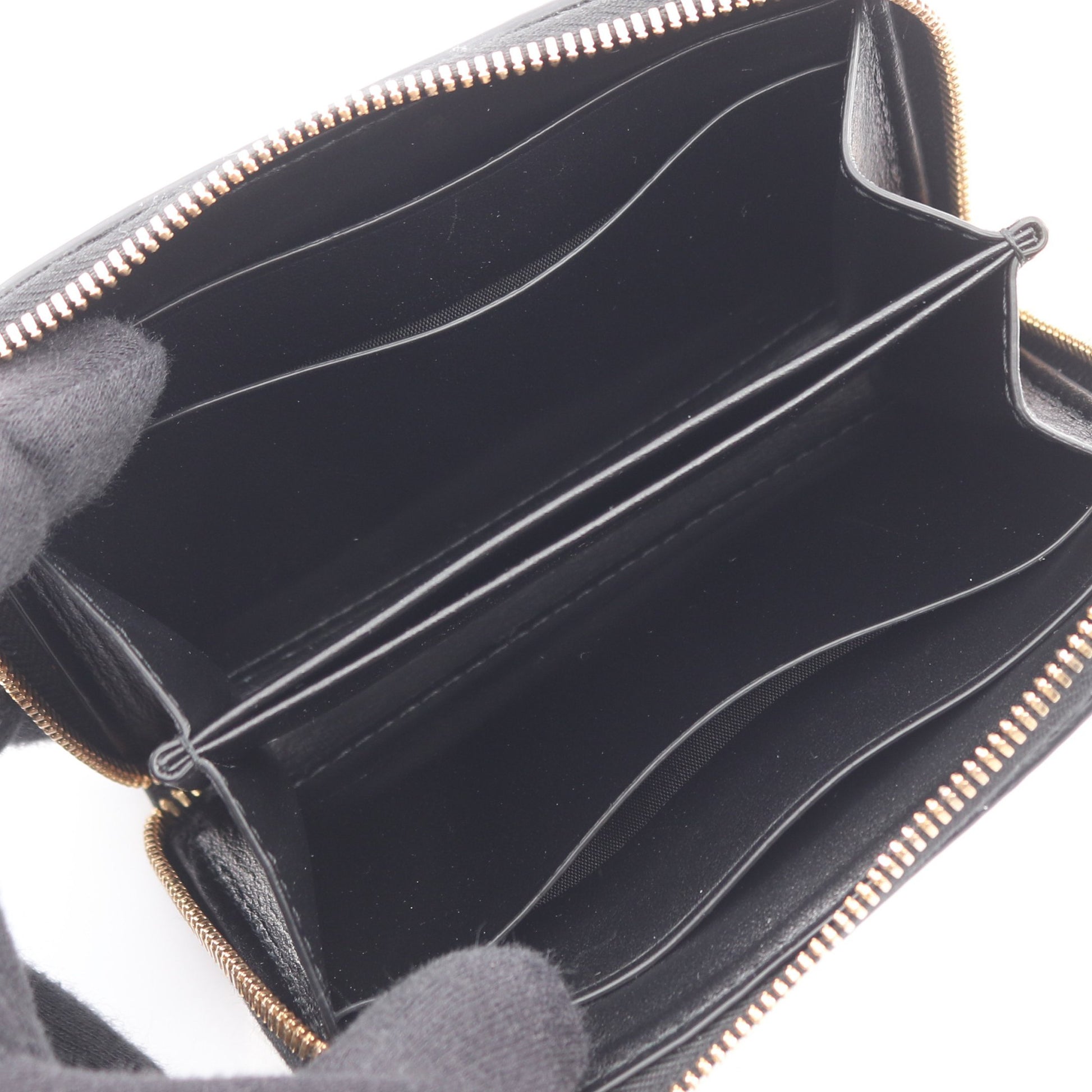 イントレチャート カードケース コインケース レザー ブラック ボッテガヴェネタ 財布・小物 BOTTEGA VENETA