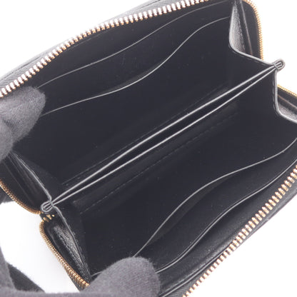 イントレチャート カードケース コインケース レザー ブラック ボッテガヴェネタ 財布・小物 BOTTEGA VENETA