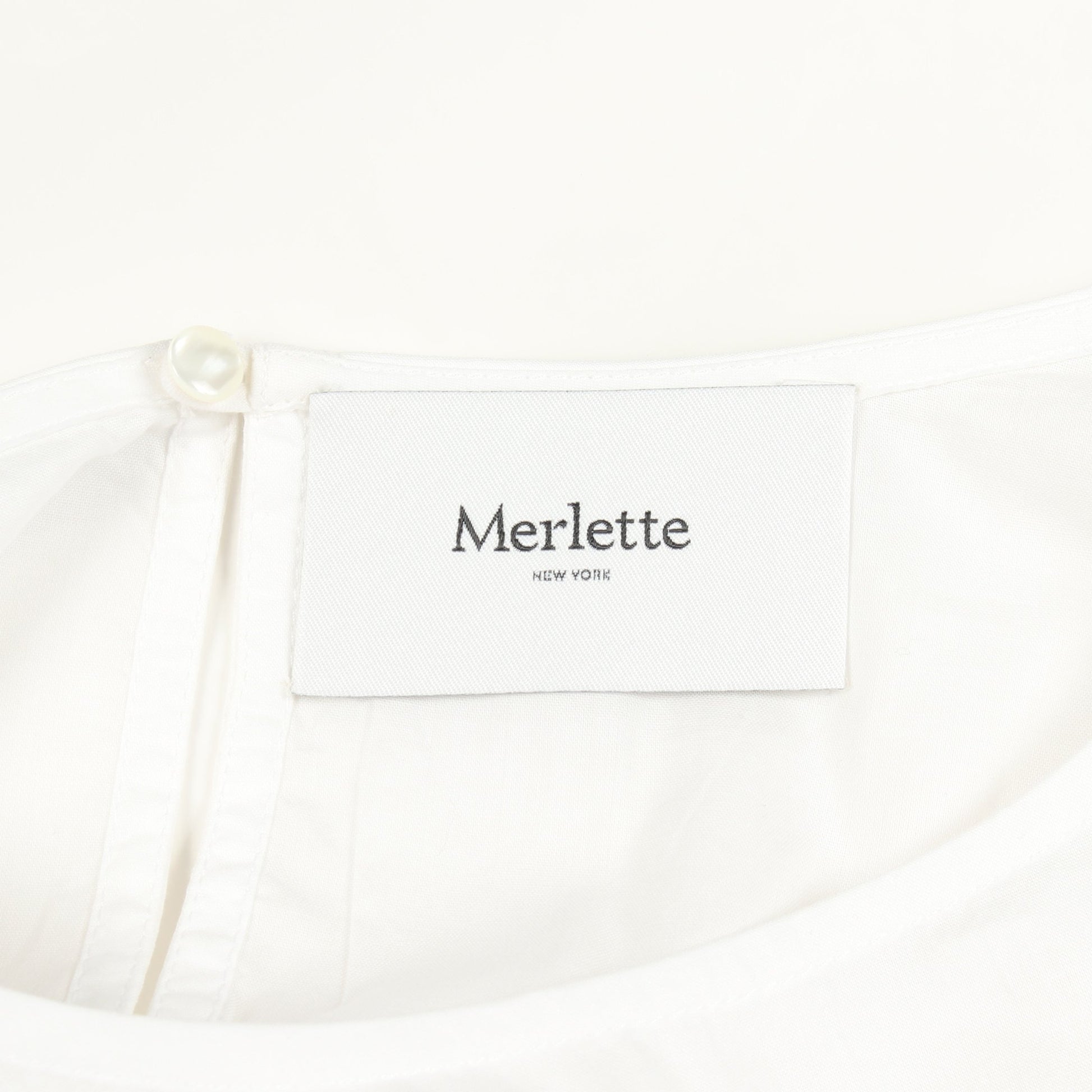 フリル ブラウス コットン ホワイト マーレット トップス Merlette