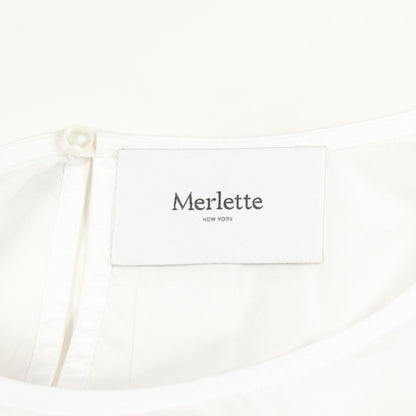フリル ブラウス コットン ホワイト マーレット トップス Merlette