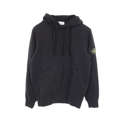 プルオーバーパーカー コットン ブラック ストーンアイランド トップス Stone Island