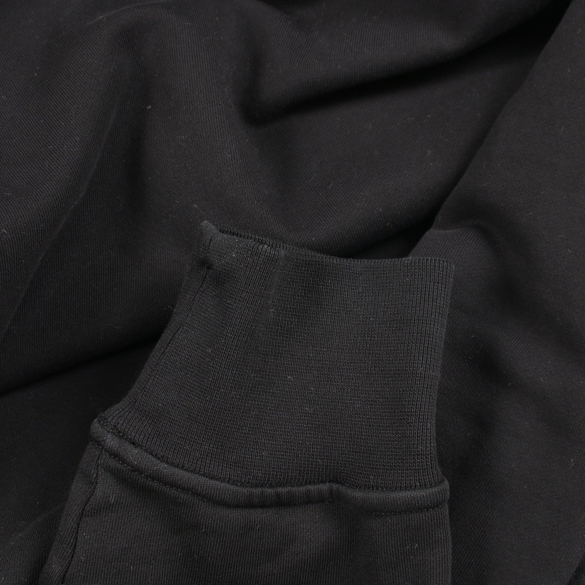 プルオーバーパーカー コットン ブラック ストーンアイランド トップス Stone Island