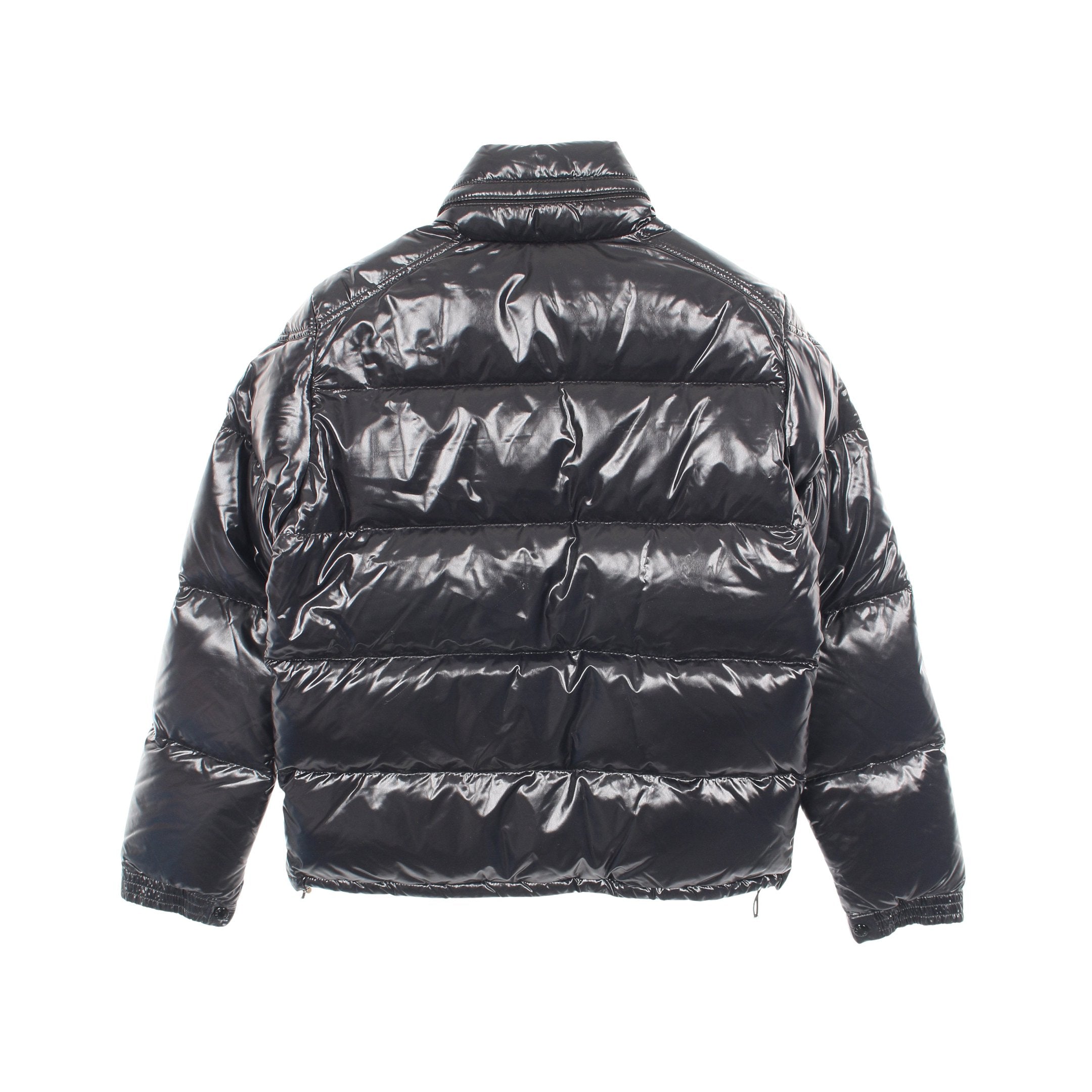 ブラックダウンジャケット フード付き 38 MONCLER ブラック ダウン 
