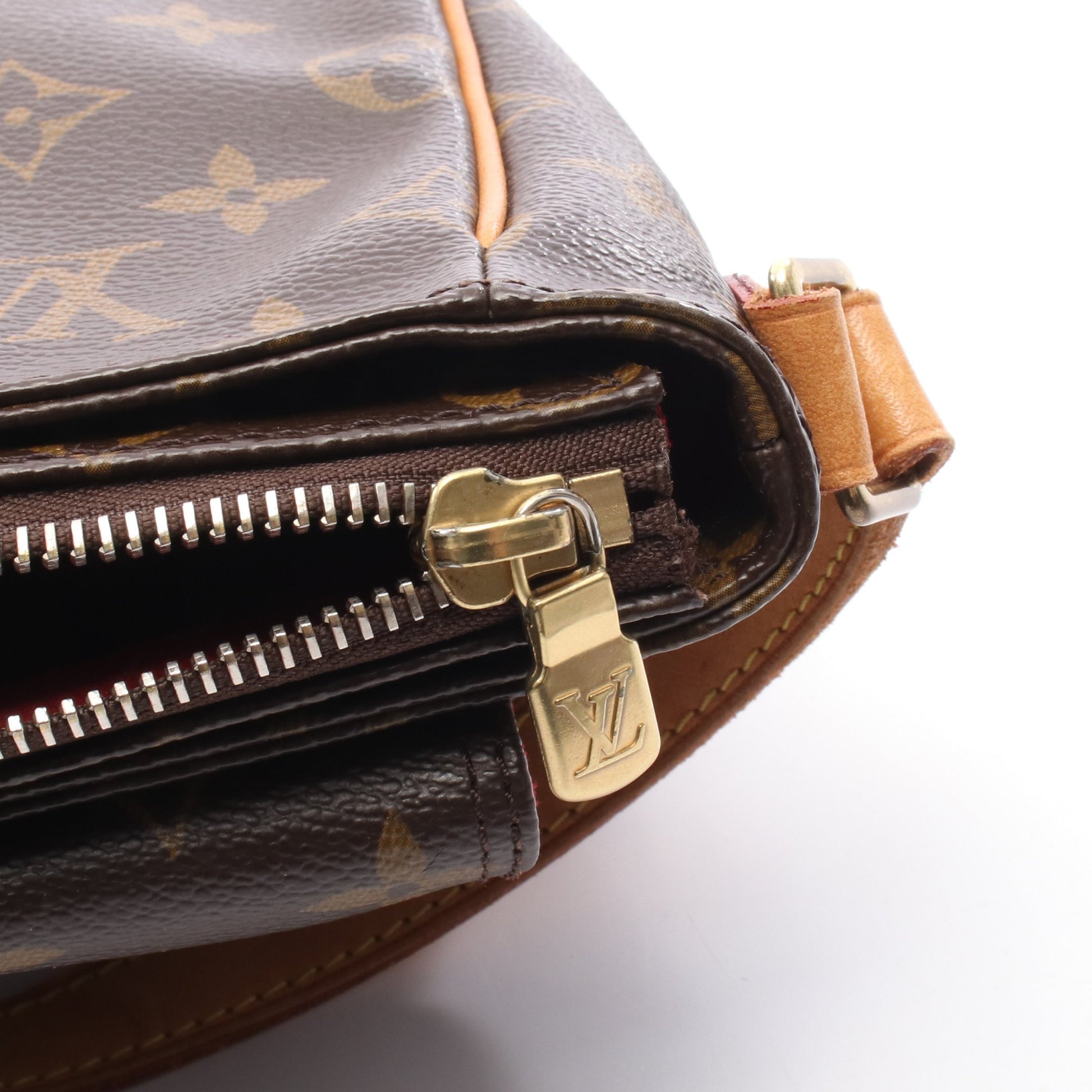 ヴィバシテPM モノグラム ショルダーバッグ PVC レザー ブラウン ルイヴィトン バッグ LOUIS VUITTON