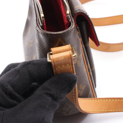 ヴィバシテPM モノグラム ショルダーバッグ PVC レザー ブラウン ルイヴィトン バッグ LOUIS VUITTON