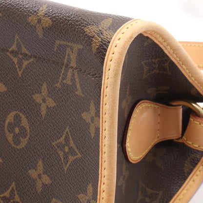 ポパンクール ロン モノグラム ショルダーバッグ PVC レザー ブラウン ルイヴィトン バッグ LOUIS VUITTON