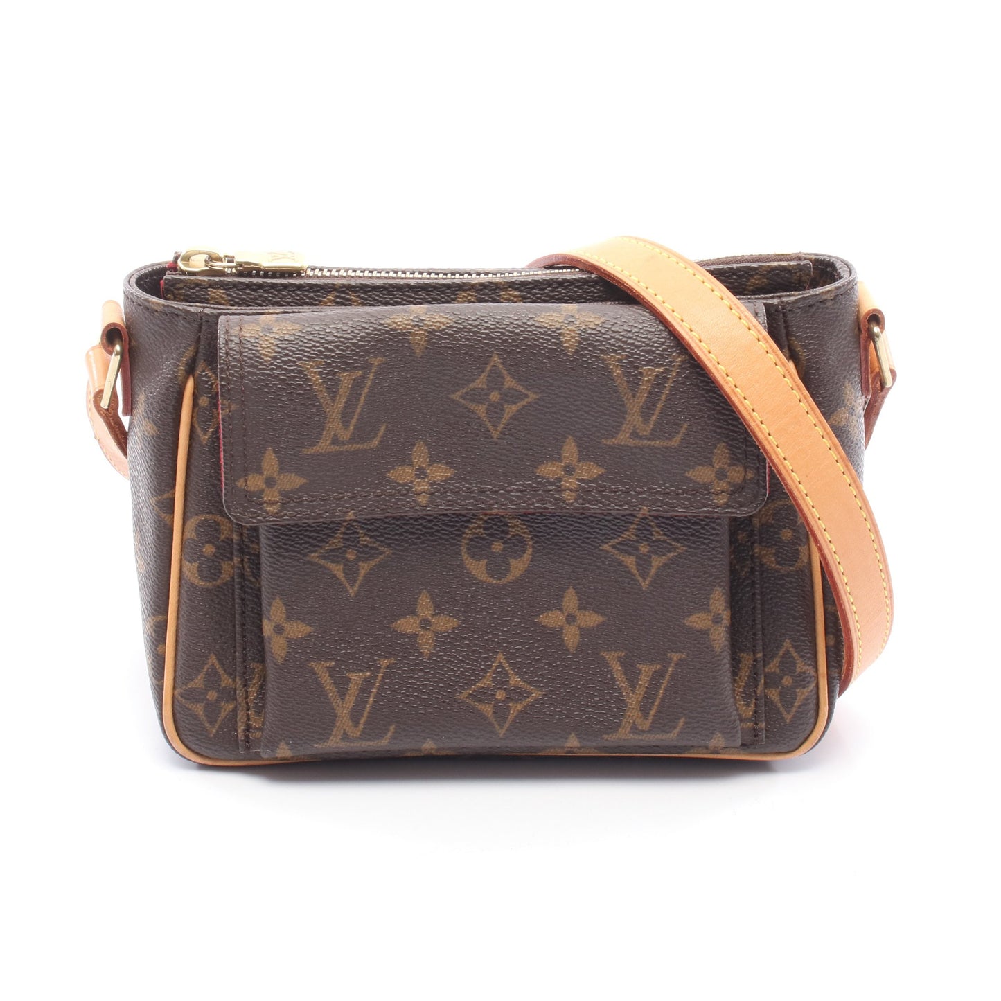 ヴィバシテPM モノグラム ショルダーバッグ PVC レザー ブラウン ルイヴィトン バッグ LOUIS VUITTON