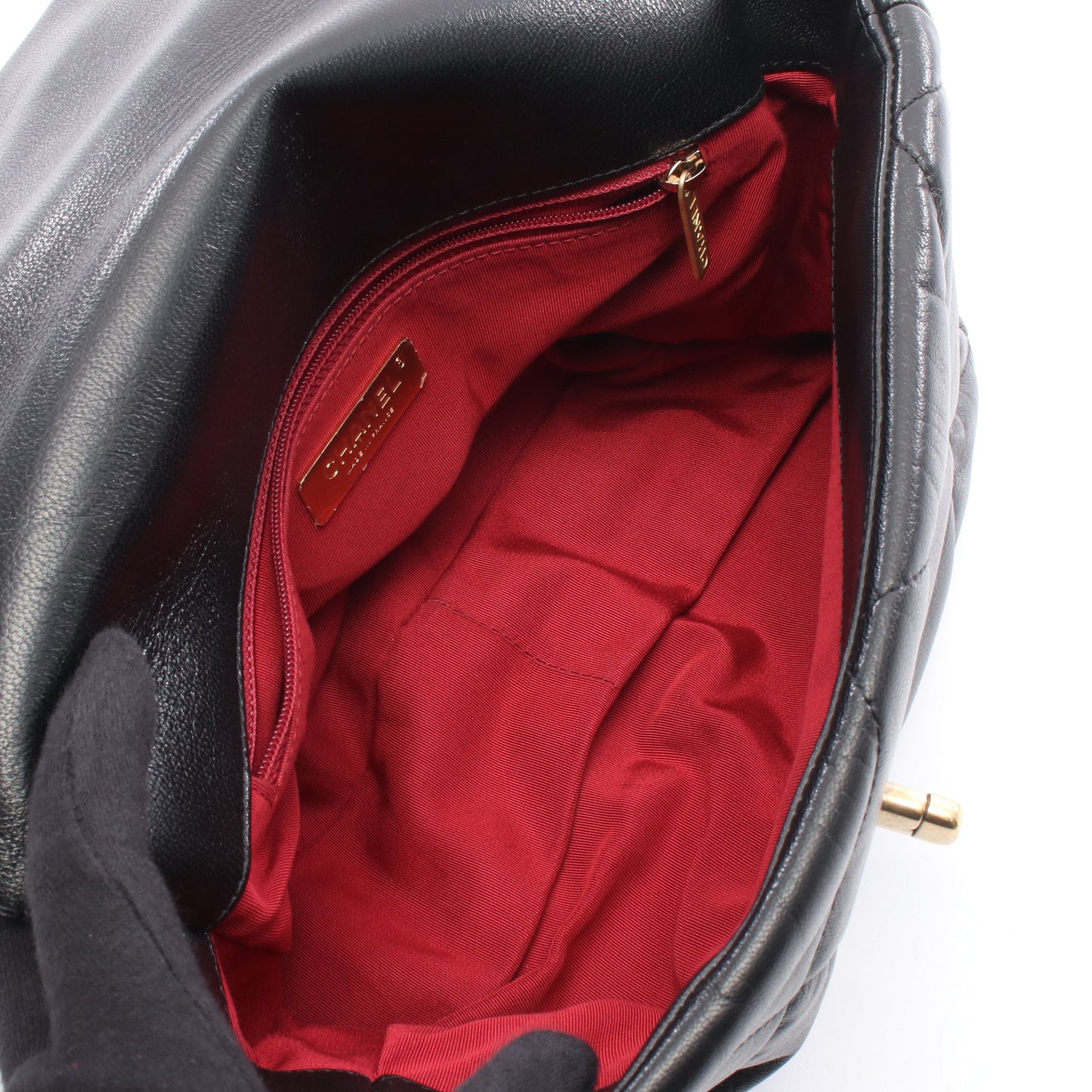 19 ディズヌフ マトラッセ チェーンショルダーバッグ レザー ブラック コンビ金具 2WAY シャネル バッグ CHANEL