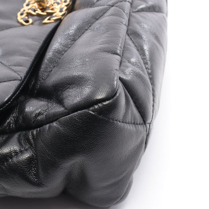 19 ディズヌフ マトラッセ チェーンショルダーバッグ レザー ブラック コンビ金具 2WAY シャネル バッグ CHANEL