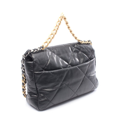 19 ディズヌフ マトラッセ チェーンショルダーバッグ レザー ブラック コンビ金具 2WAY シャネル バッグ CHANEL