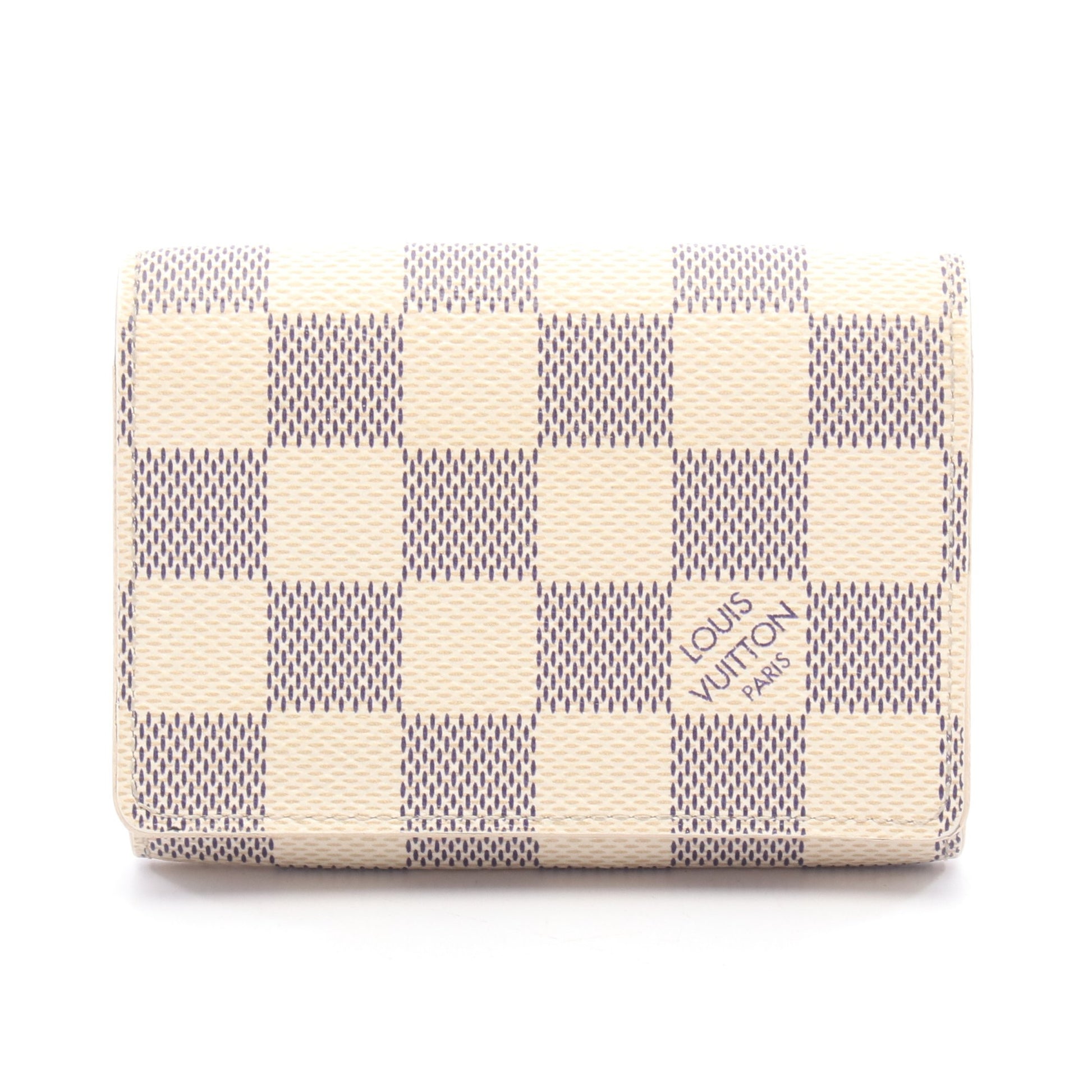 アンヴェロップ カルトドゥヴィジット ダミエアズール カードケース PVC レザー ホワイト ルイヴィトン 財布・小物 LOUIS VUITTON
