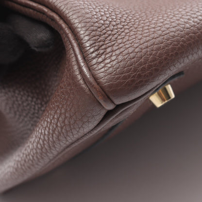 バーキン35 ショコラ ハンドバッグ トゴ ダークブラウン ゴールド金具 □K刻印 エルメス バッグ HERMES