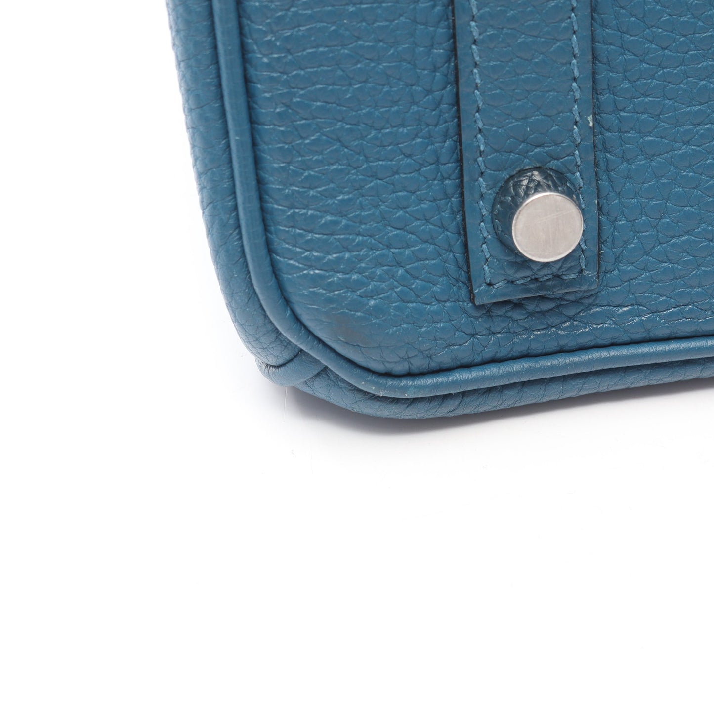 バーキン30 ブルージーン ハンドバッグ トゴ ブルー シルバー金具 □O刻印 エルメス バッグ HERMES