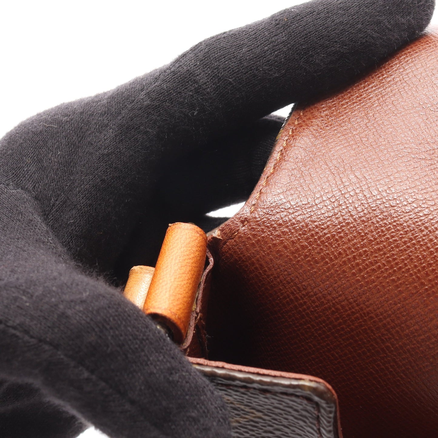 ミュゼット モノグラム ショルダーバッグ PVC レザー ブラウン ルイヴィトン バッグ LOUIS VUITTON