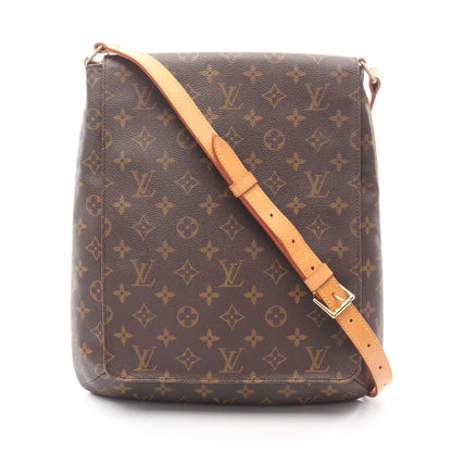 ミュゼット モノグラム ショルダーバッグ PVC レザー ブラウン ルイヴィトン バッグ LOUIS VUITTON