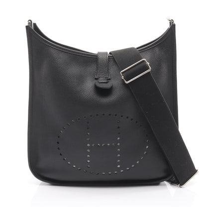 エヴリン 3 トロワ GM ショルダーバッグ ヴォーエプソン ブラック シルバー金具 T刻印 エルメス バッグ HERMES