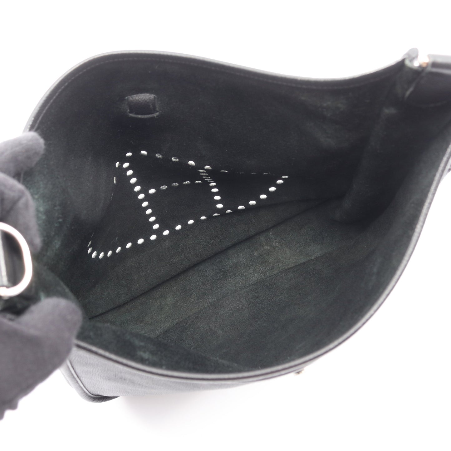 エヴリン 3 トロワ GM ショルダーバッグ ヴォーエプソン ブラック シルバー金具 T刻印 エルメス バッグ HERMES