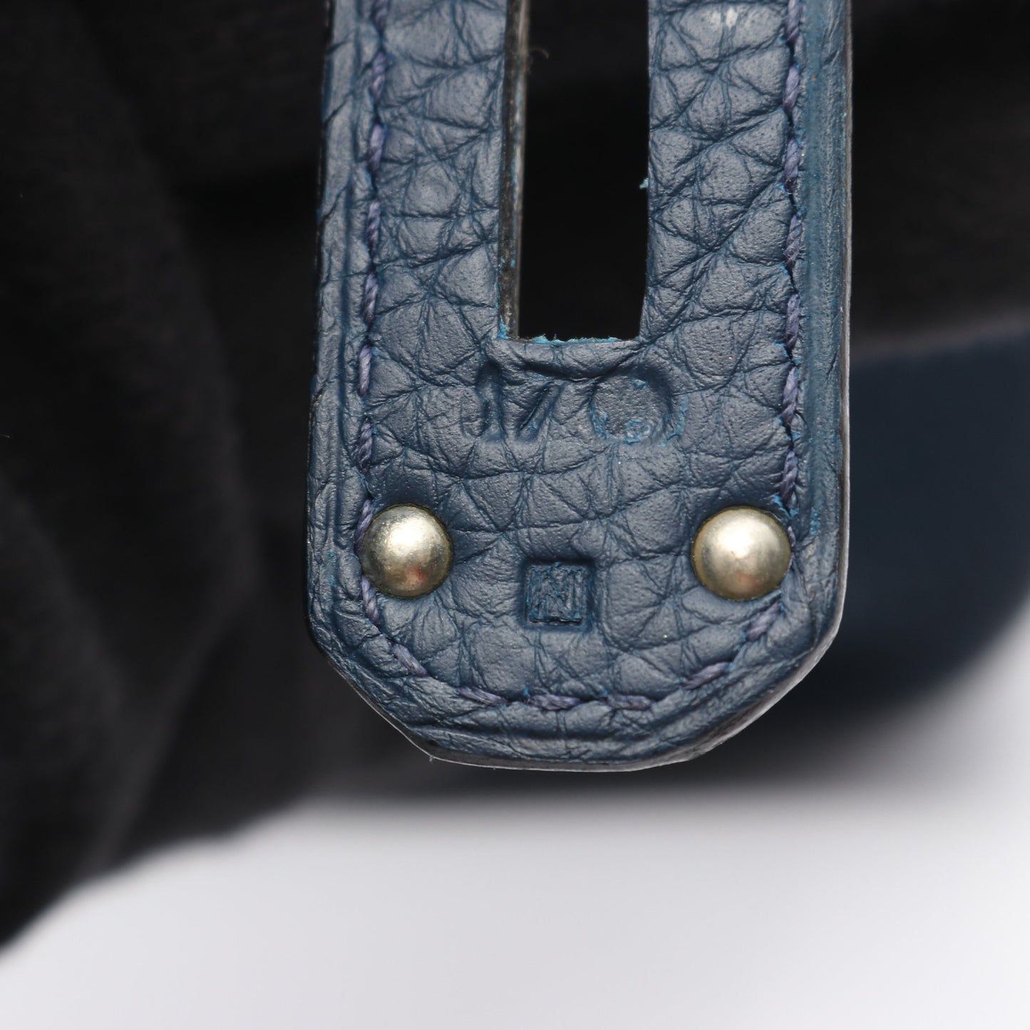 ジプシエール34 ブルードマルト ショルダーバッグ トリヨンクレマンス ネイビー シルバー金具 □N刻印 エルメス バッグ HERMES