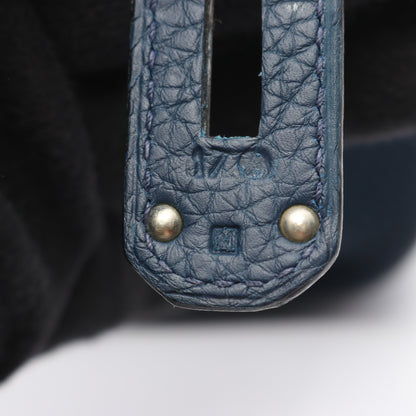 ジプシエール34 ブルードマルト ショルダーバッグ トリヨンクレマンス ネイビー シルバー金具 □N刻印 エルメス バッグ HERMES