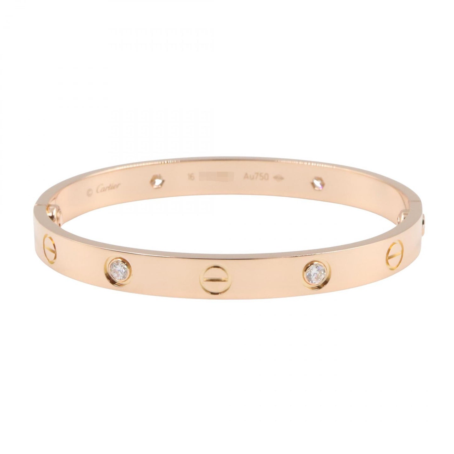 ラブブレス 4PD ブレスレット K18PG ダイヤモンド ピンクゴールド クリア カルティエ アクセサリー Cartier