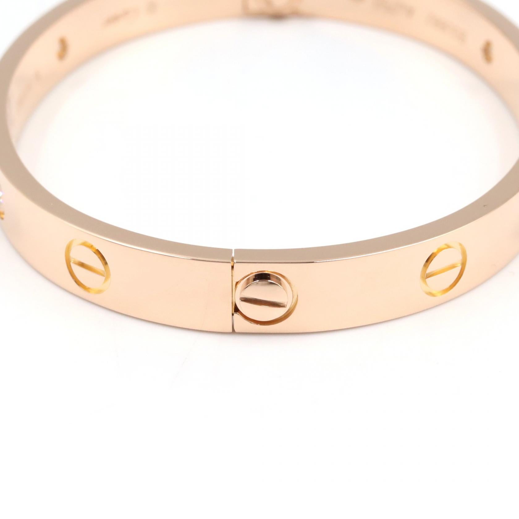 ラブブレス 4PD ブレスレット K18PG ダイヤモンド ピンクゴールド クリア カルティエ アクセサリー Cartier