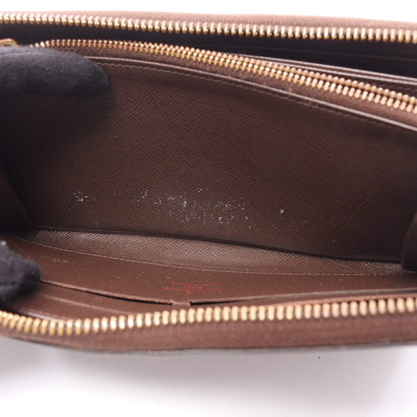ジッピーウォレット ダミエエベヌ ラウンドファスナー長財布 PVC ブラウン ルイヴィトン 財布・小物 LOUIS VUITTON
